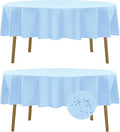 Fokitut 2 Pack Waterproof Round Tablecloth, 70 Inch, Stain Resistant and by BalsaCircle