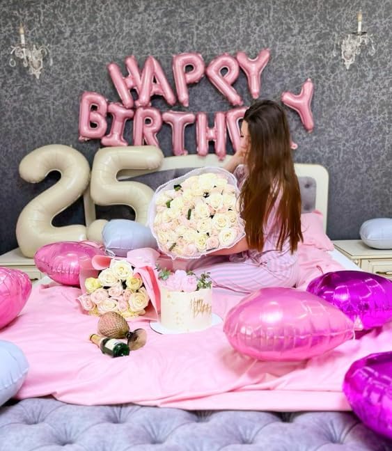 Cream White 40 Inch Large Number 5 Birthday Balloon, Five 5th 15 25 35 50 55 - Image 4