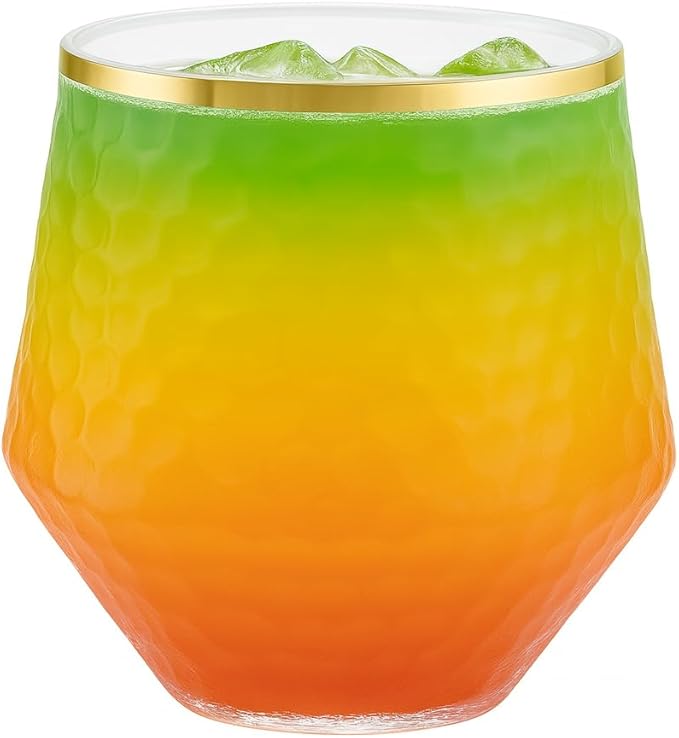 48 Pack Ribbed Origami Ripple Plastic Glasses 24 9oz Stemless Champagne Flutes - Image 3