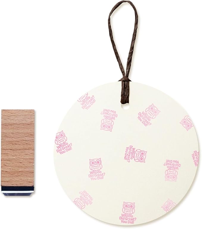 Owl Teacher Rubber Stamp, 3/5 Inch Small Mini Stamp - Image 3