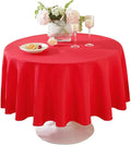 Craft And Party Round Tablecloth, 70 Inch Red Tablecloth, Polyester Fabric by CraftAndParty