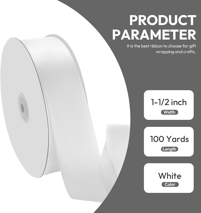 1-1/2" x 100 Yards Satin Ribbon - Image 2