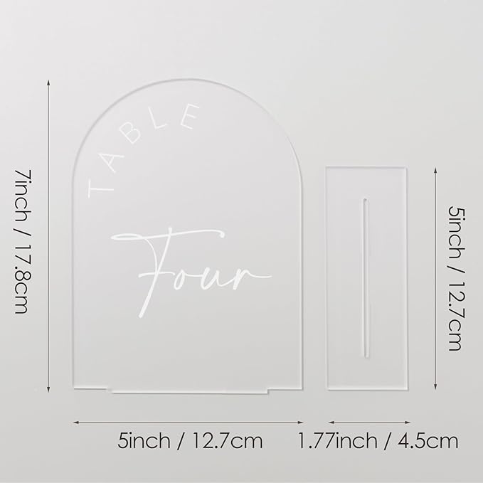 JINMURY Frosted Arch Wedding Table Numbers 1-30 - Image 3