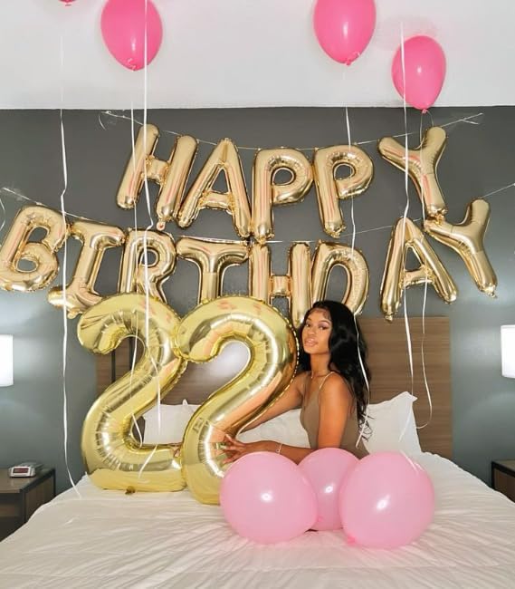 Big 40 Inch Champagne Gold 2 Number Balloon Birthday Decoration, 2026 Light - Image 5