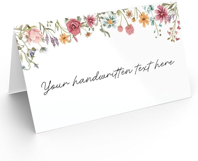 Printed Party Place Cards for Table Setting – Set of 25 Blank Name Cards – - Image 4
