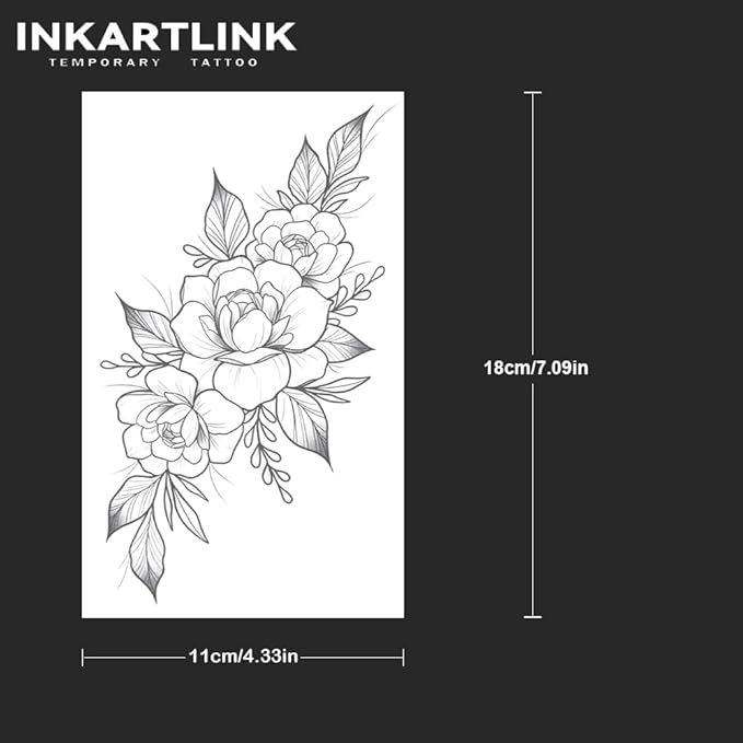 INKARTLINK Tattoo Tech, 2 Sheets Extra Large Semi Permanent Tattoo, Adult Art - Image 3