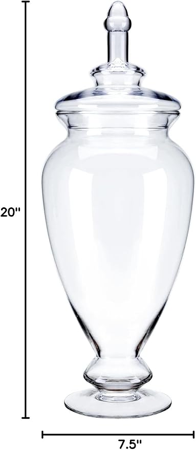 Glass Large Apothecary Jars, Decorative Wedding Candy Organizer Canisters - Image 2