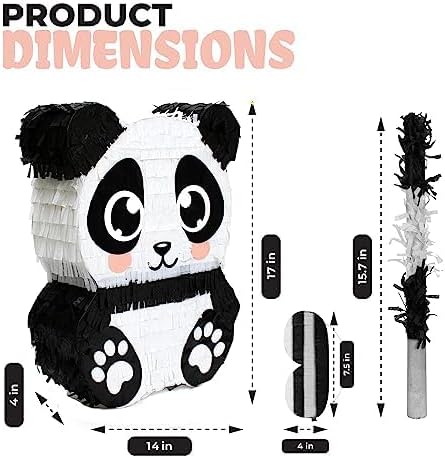 Panda Pinata, Hand Made Animal Pinata Perfect - Image 2