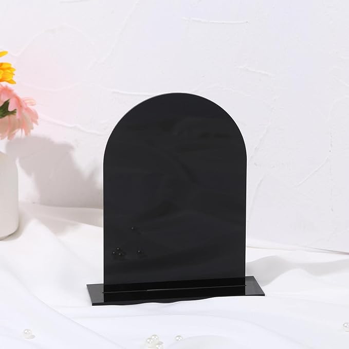 UNIQOOO Black Acrylic Arch Table Sign - Image 8