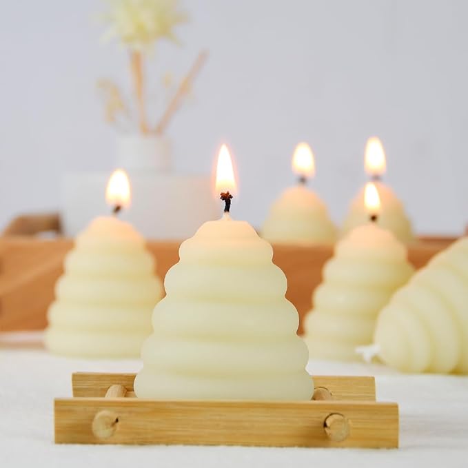 Pack of 12 Beeswax Votive Candles - Image 5