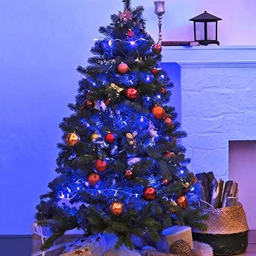 JMEXSUSS 250 LED Blue String Lights Indoor, 91.5ft Connectable Christmas Lights - Image 3