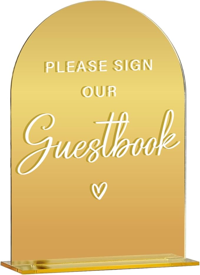 Acrylic Wedding Sign, Bridal Shower Decorations, Please Sign Our Guestbook Sign by KongMoTree