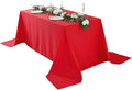 Craft And Party Rectangle Tablecloth, 90 x 132 Inch Red Tablecloth, 8ft by CraftAndParty
