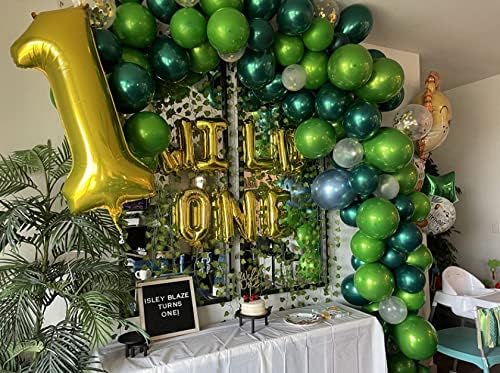 Emerald green balloons 50 pcs metallic green 12 inch chrome green balloons - Image 4