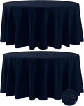 Fokitut 2 Pack Waterproof Round Tablecloth, 120 Inch, Stain Resistant and by BalsaCircle