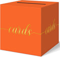 QIKSION Orange Graduation Card Box, Graduation, Wedding Reception, Baby Shower by QIKSION