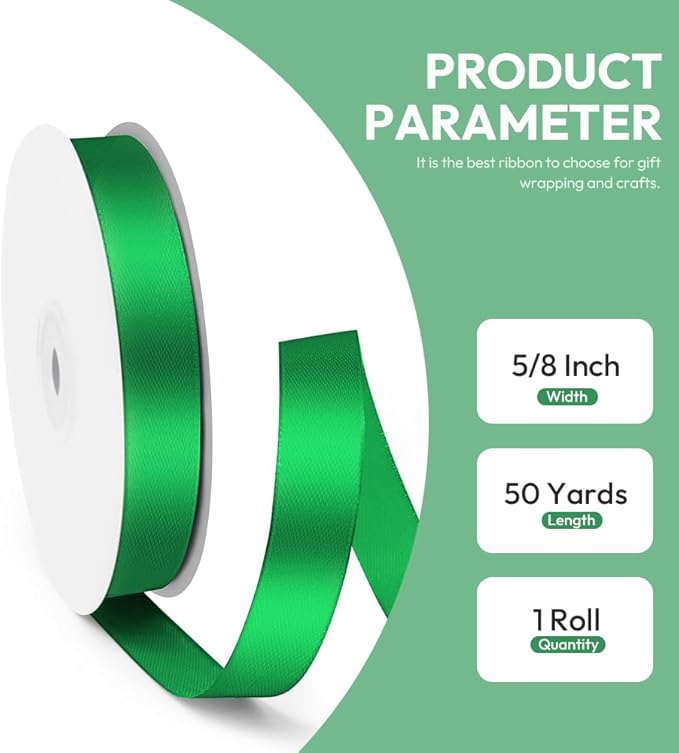 5/8" x 50 Yards Satin Ribbon - Image 2