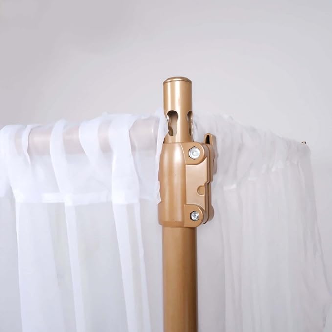 Tableclothsfactory 10ft | 4 Post Gold Metal DIY Photography Backdrop Stand - Image 8