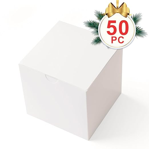 MESHA White Gift Box 50PC 3x3x3'' Sturdy Gift Boxes - Image 9