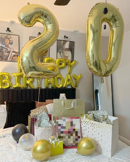 Light Gold 40 Inch Big Number Balloon Birthday Decoration, Number 2 Helium - Image 8