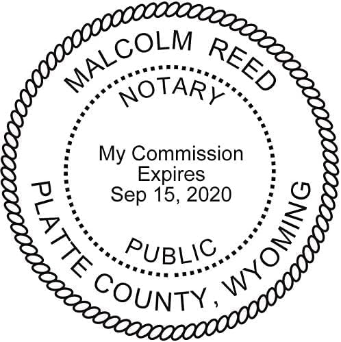 MaxMark Round Notary Pre-Inked Stamp by Maxmark