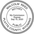MaxMark Round Notary Pre-Inked Stamp by Maxmark