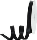 TONIFUL 5/8 Inch x 100yds Black Satin Ribbon Thin Solid Frabic Ribbons by TONIFUL