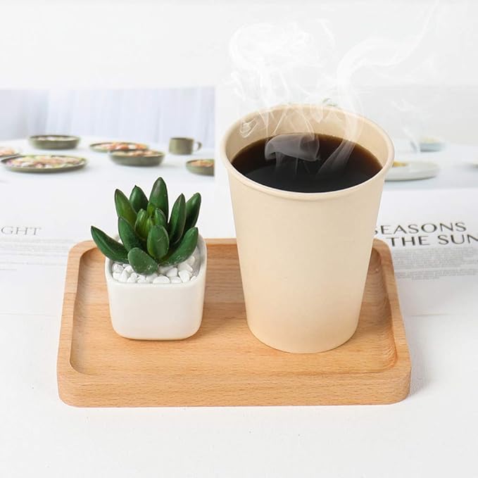 160 Count 15 oz Disposable Coffee Cups Paper Cups, Plant Fiber Cups Brown Hot - Image 2