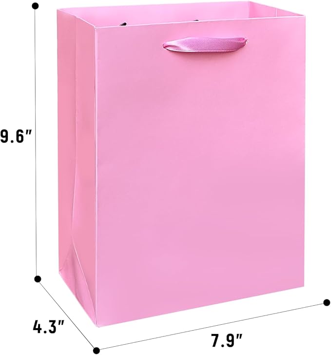 Gcardist Pink Gift Bags with Tissue Paper - Image 2