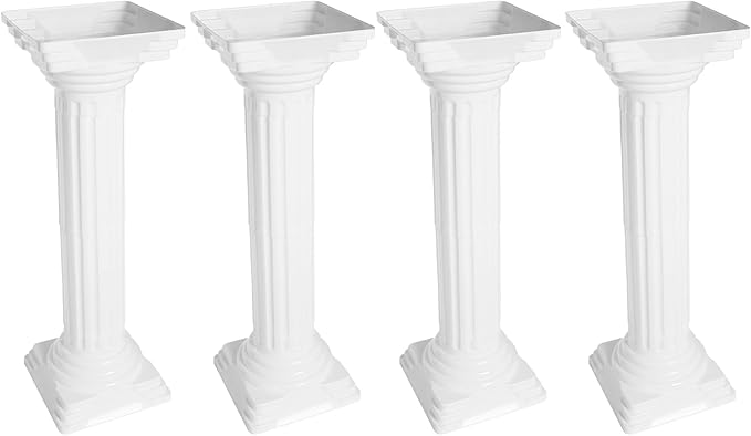 Roman Pillars Decoration Party Flower Pot Columns Set 4Pcs 10.83x10.83x33.86in by Unknown