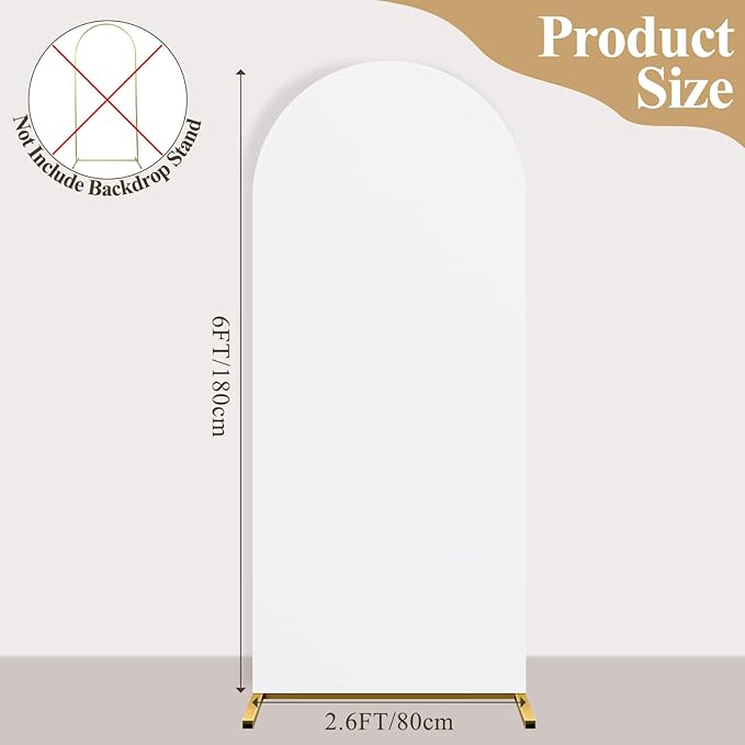 Ledido Wedding Arch Backdrop Cover 6FT Arch Covers Fitted Stretchy Spandex - Image 7