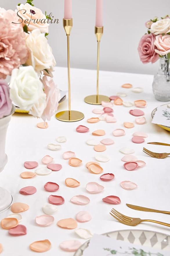 Serwalin 300Pcs Silk Rose Petals Artificial Flower Petals - Image 6