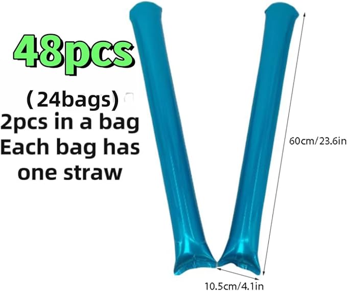 48pcs Round Head Boom Sticks Thunder Sticks Cheering Sticks Team Spirit Plastic - Image 2
