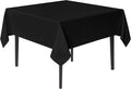 sancua Black Square Tablecloths 60x60 Inch by sancua