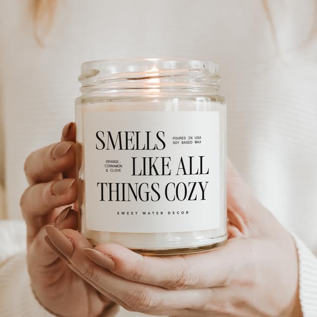 Sweet Water Decor Smells Like All Things Cozy Candle, 9oz Soy Candle - Image 2
