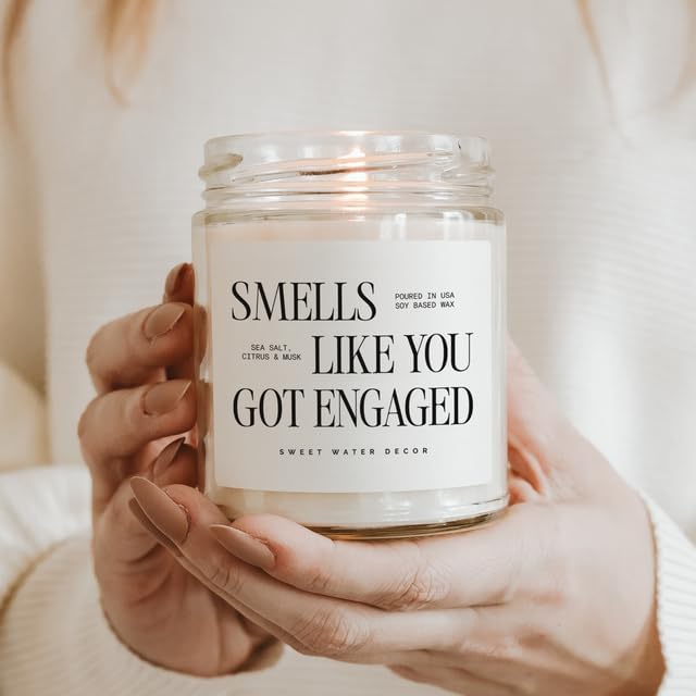 Sweet Water Decor Smells Like You Got Engaged Candle, Engagement Gift - Image 2