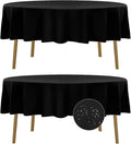Fokitut 2 Pack Waterproof Round Tablecloth, 70 Inch, Stain Resistant and by BalsaCircle