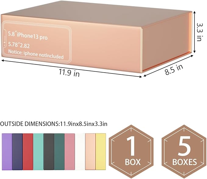 Gift Boxes 11.9" x 8.5" x 3.3" - Image 2