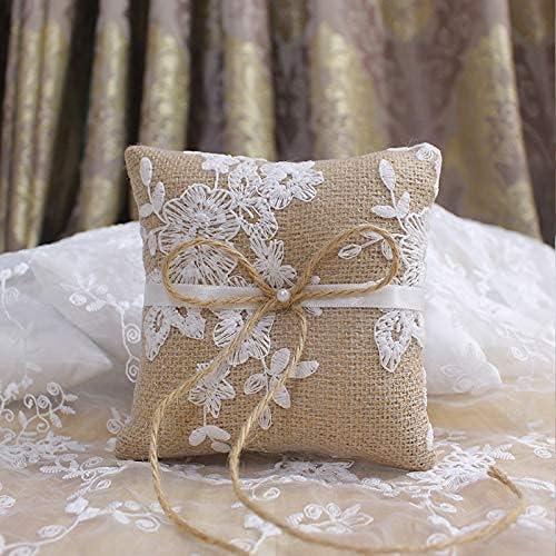 Ring Bearer Pillows Lace Bow Flower - Image 2