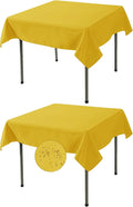 Fokitut 2 Pack Waterproof Square Tablecloth, 52x52 Inch, Stain Resistant and by BalsaCircle