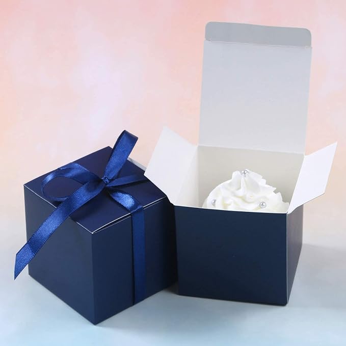 COTOPHER 25pcs Wedding Favor Boxes, Paper Gift Boxes 3x3x3 Inches Small Gift - Image 4