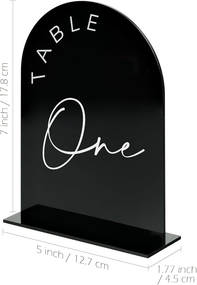 Black Arch Wedding Table Numbers - Image 2