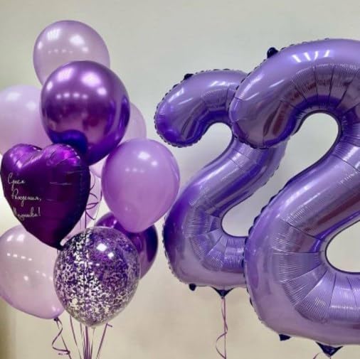 40 Inch Big Purple Number 2 Balloon Birthday Decoration, Number 2 Helium - Image 7