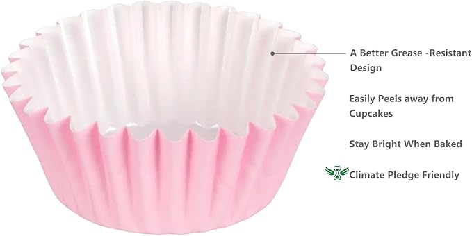 Caperci Grease-Resistant Standard Pink Cupcake Liners 150 Counts - Image 3