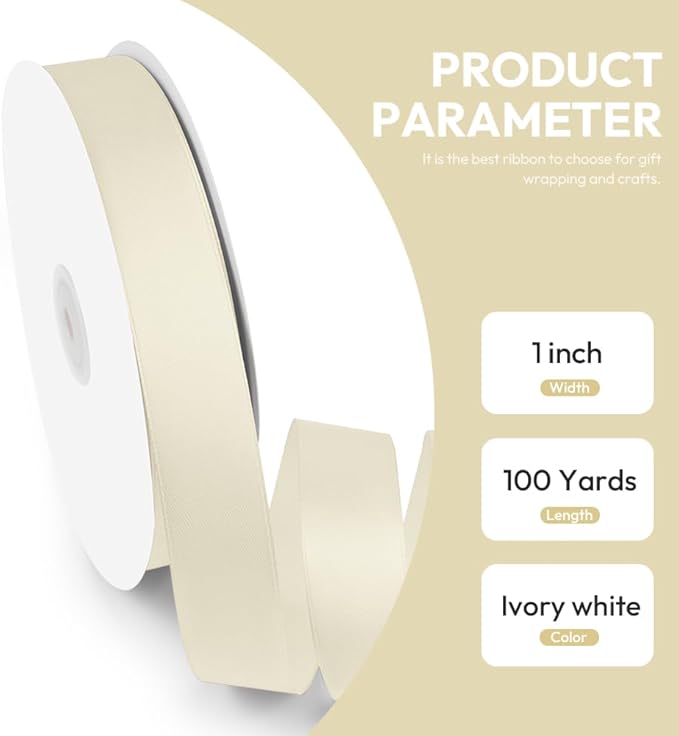 1" x 100 Yards Satin Ribbon - Image 2