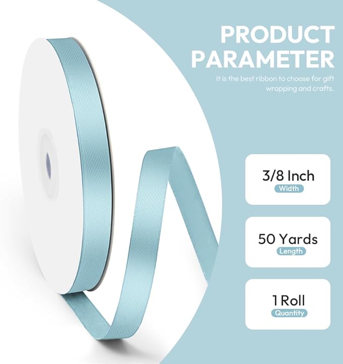 3/8" x 50 Yards Satin Ribbon - Image 2