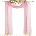 Socomi Wedding Arch Draping Fabric 29" x 20Ft 2 Panels Dusty Rose and Blush by Socomi