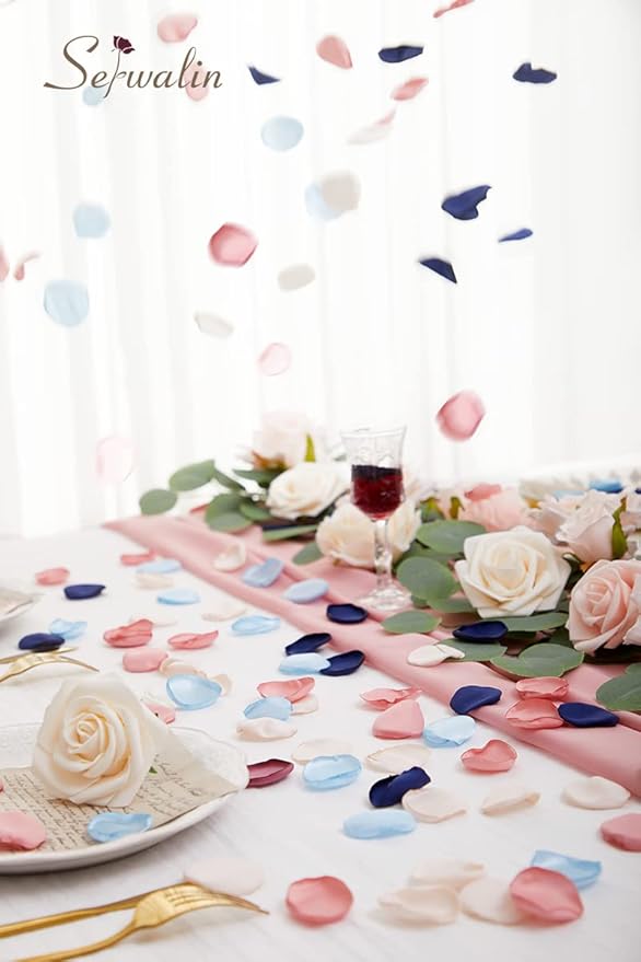 Serwalin 300pcs Silk Rose Petals Flower Petals - Image 7