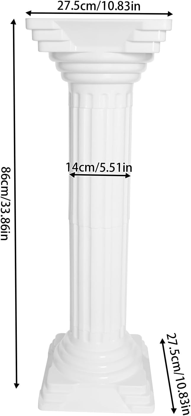 Roman Pillars Decoration Party Flower Pot Columns Set 4Pcs 10.83x10.83x33.86in - Image 2