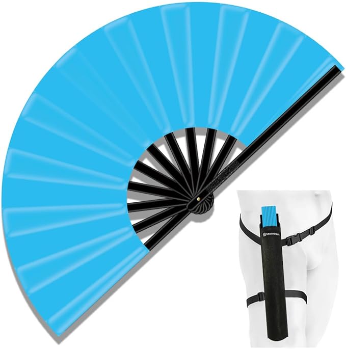 13" Large Folding Rave Fan by Raveahem